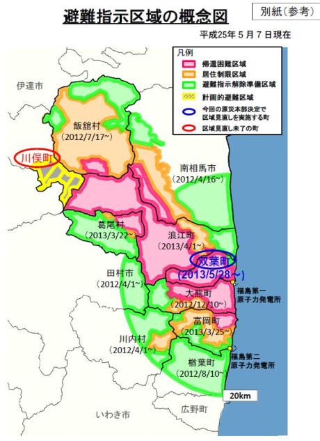 Fukushima zones May 2013 (METI)